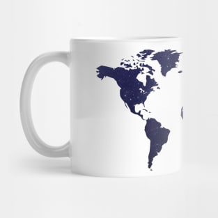 Space World Map Mug